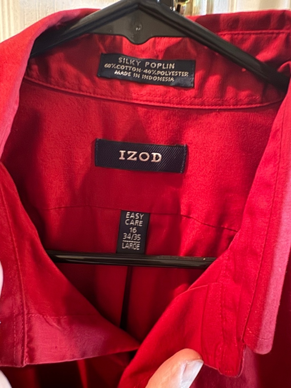 Fun red Men’s Izod dress shirt